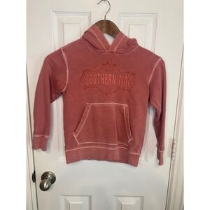 Southern Tide Pullover Sweatshirt Boys Small Sunfarer Hoodie Coral Red Skipjack